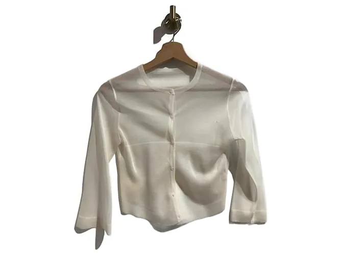 Alaïa Camiseta de punto ALAIA.Seda S Internacional Crudo 