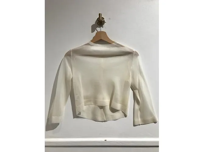 Alaïa Camiseta de punto ALAIA.Seda S Internacional Crudo 