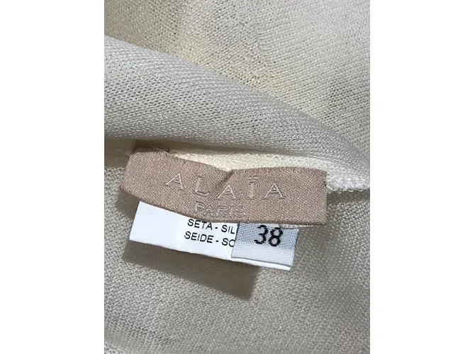 Alaïa Camiseta de punto ALAIA.Seda S Internacional Crudo 