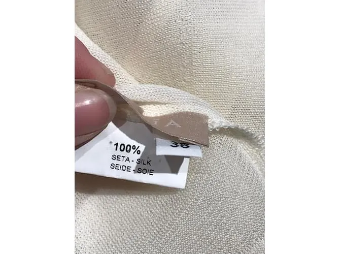 Alaïa Camiseta de punto ALAIA.Seda S Internacional Crudo 