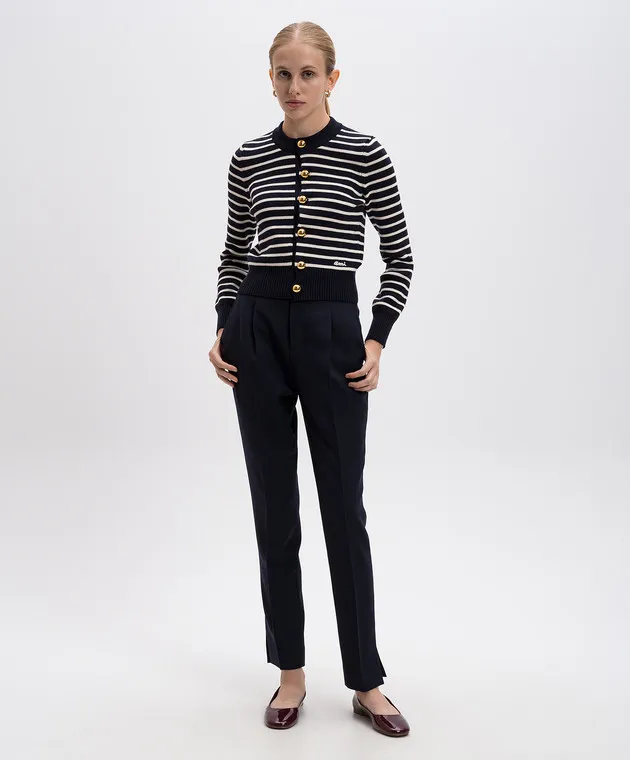 Ami Paris Blue pants made of wool