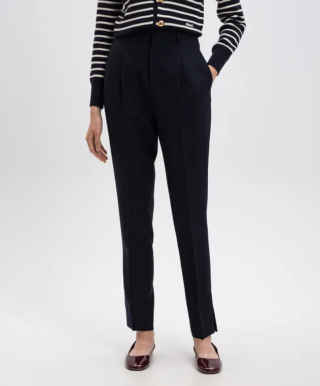 Ami Paris Blue pants made of wool