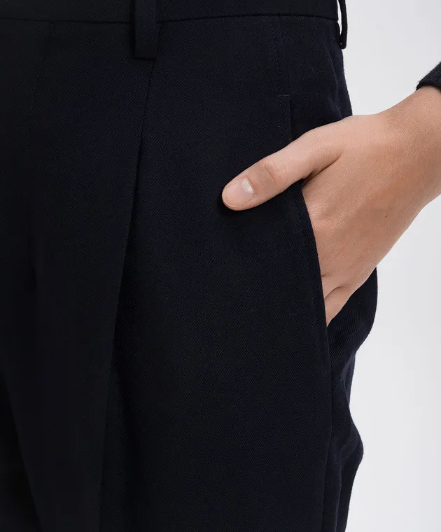 Ami Paris Blue pants made of wool