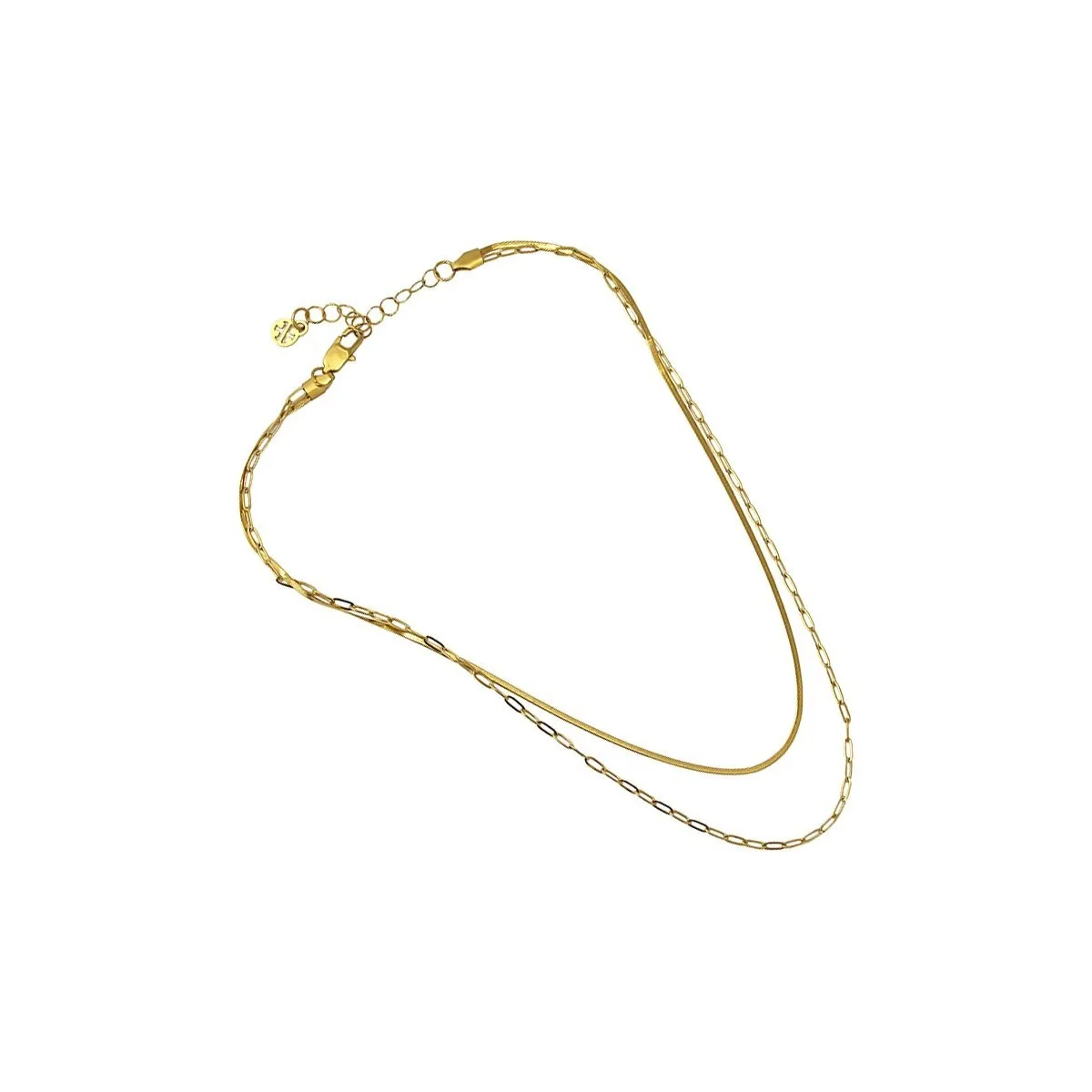 ANARTXY COLLAR DOBLE SNAKE ESLABONES DORADO  ANARTXY