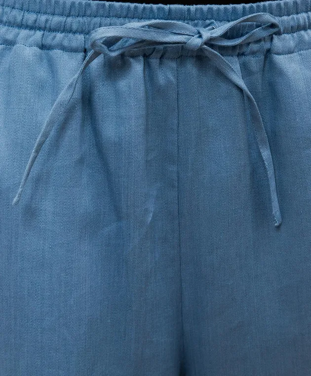 Asceno Aurelia blue linen pants