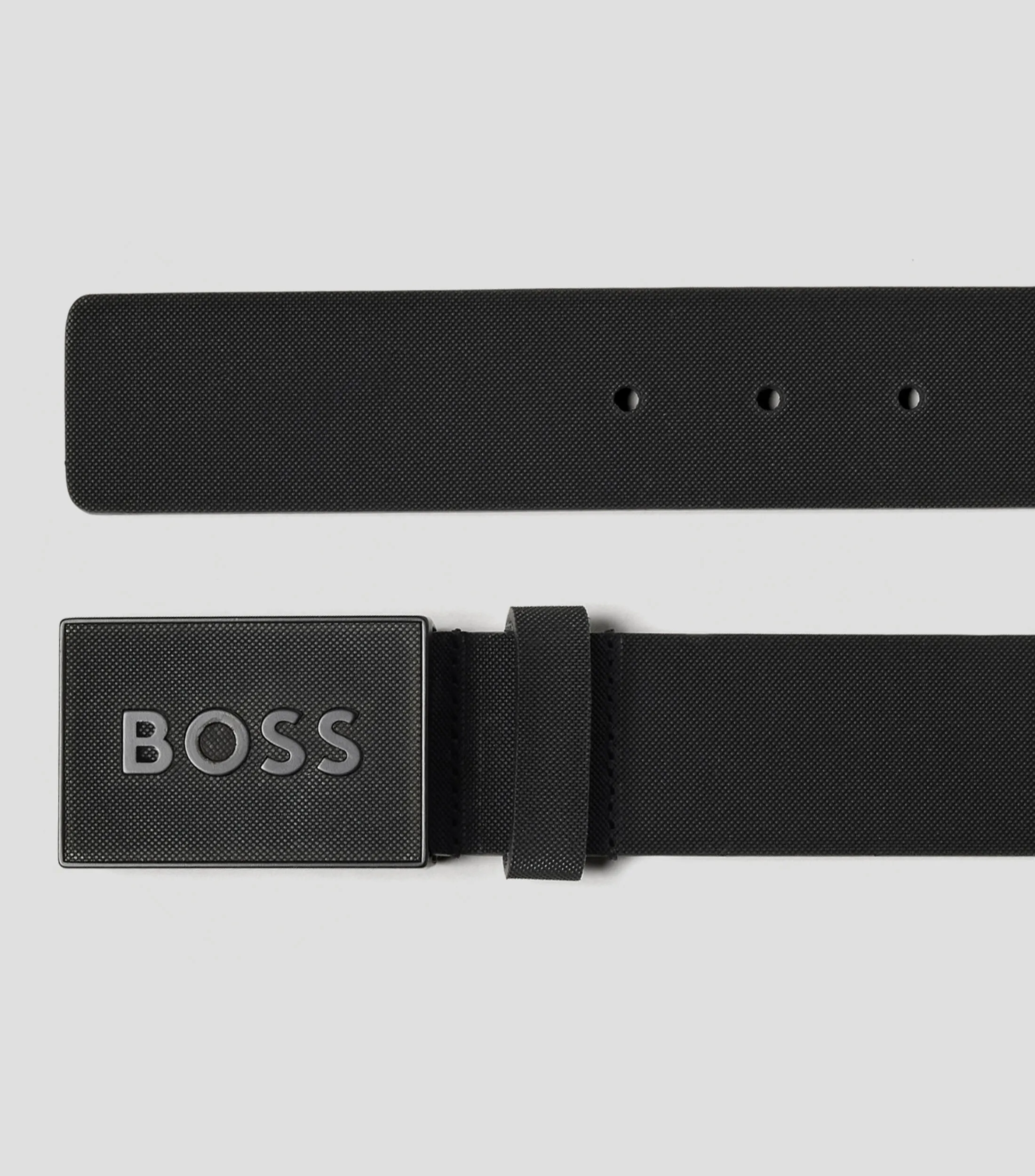 Boss Cinturón BOSS de piel italiana con hebilla de placa Hombre