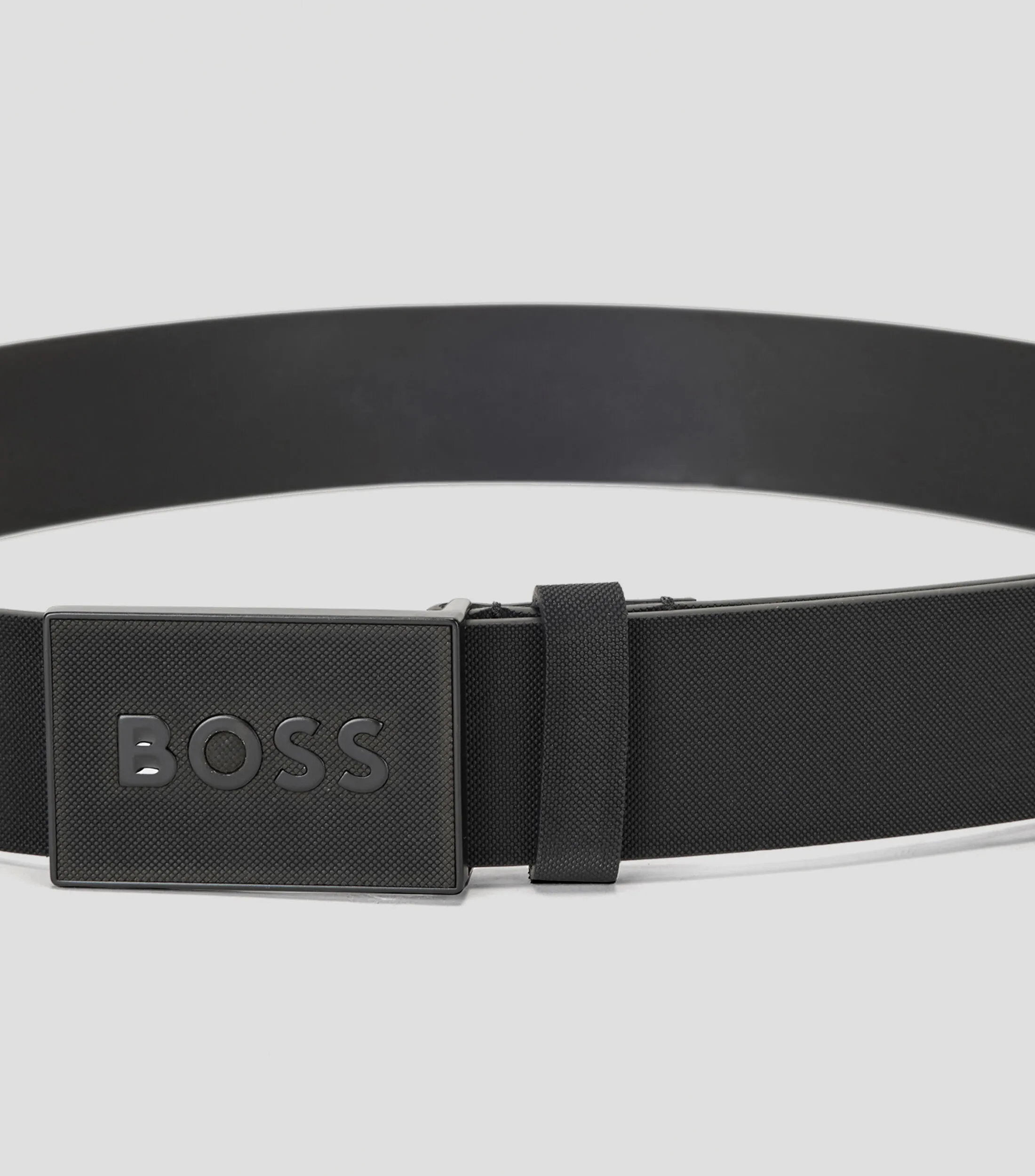 Boss Cinturón BOSS de piel italiana con hebilla de placa Hombre