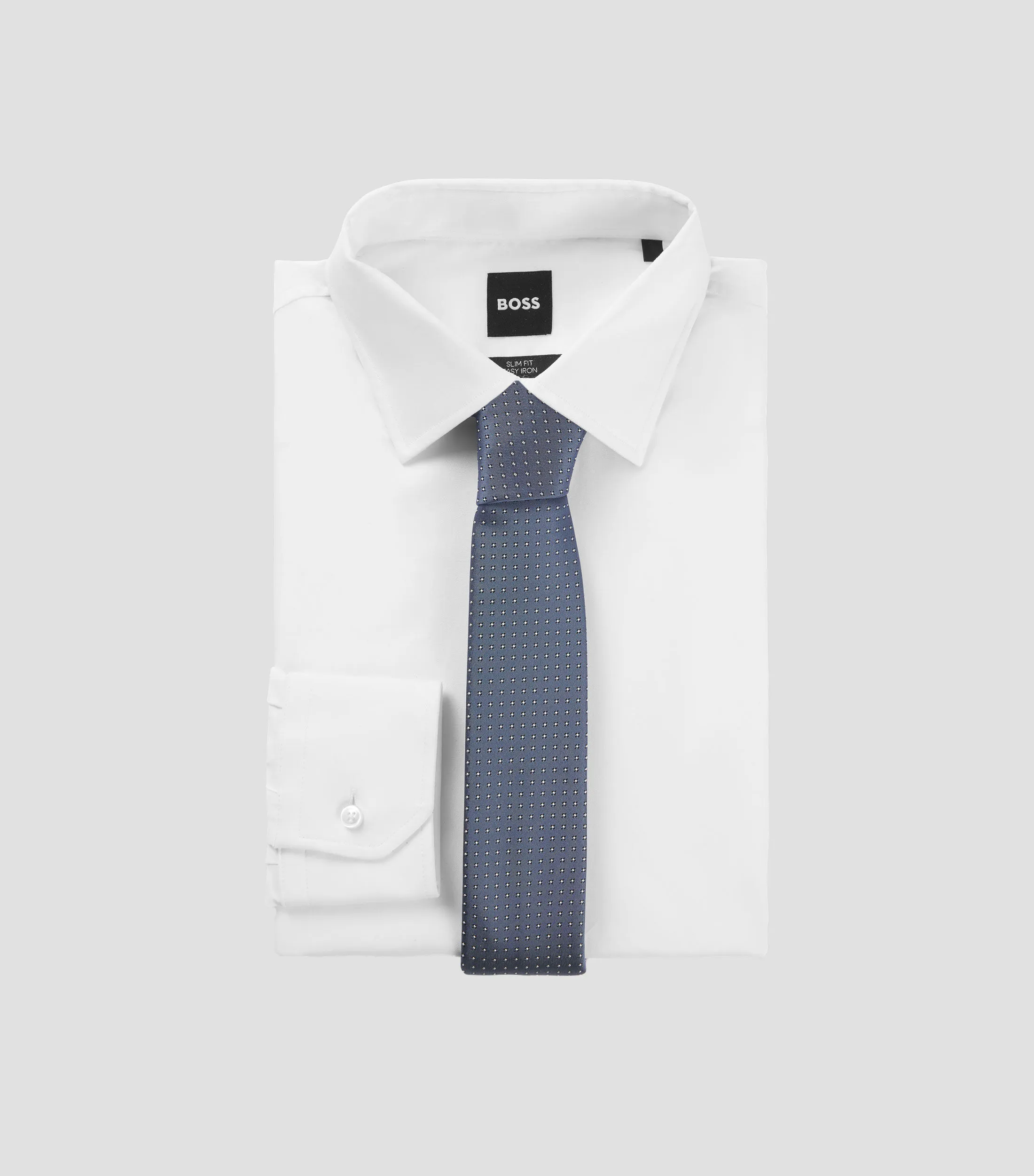 Boss Corbata de mezcla de seda con dibujo tejido en jacquard Hombre