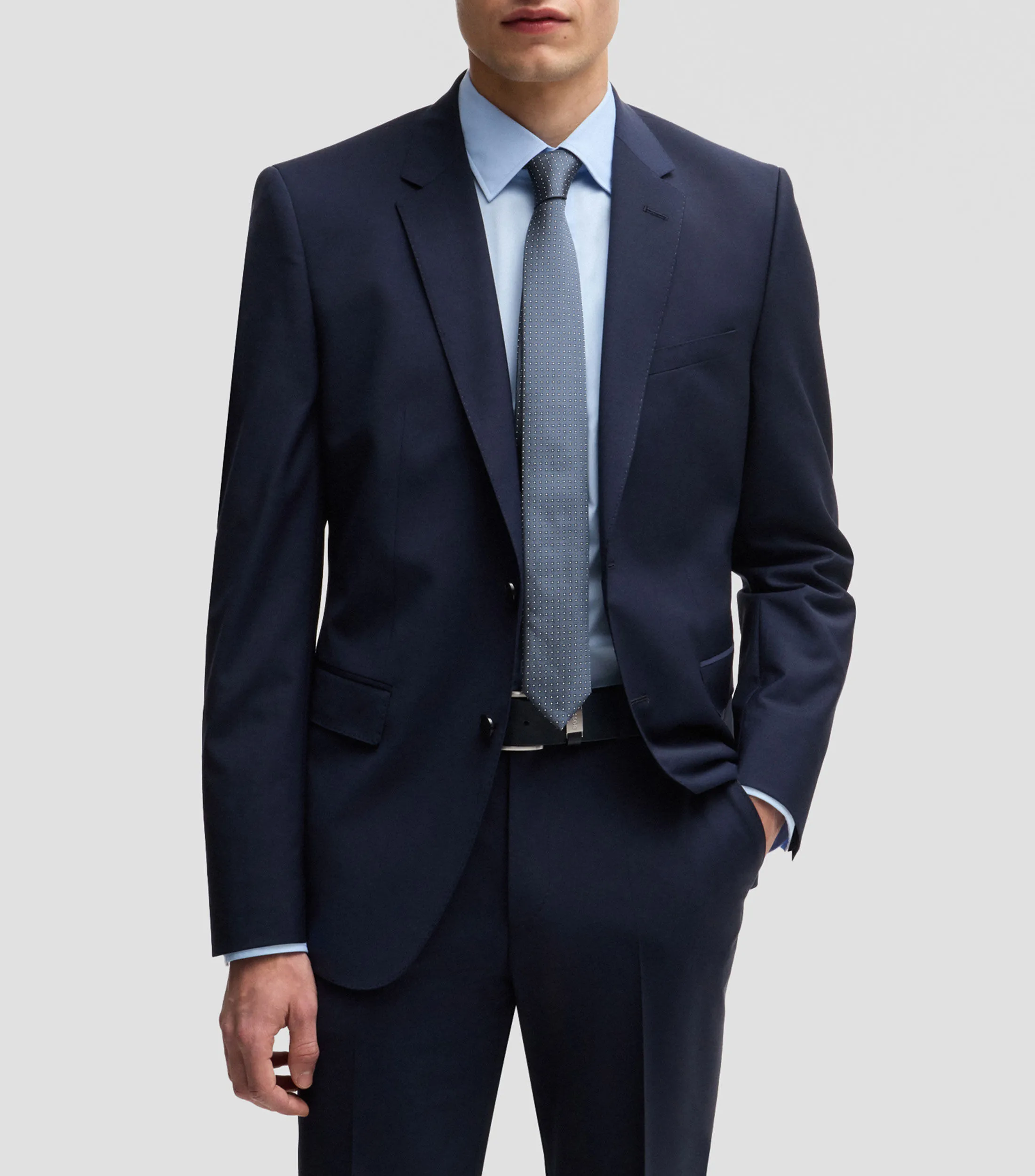 Boss Corbata de mezcla de seda con dibujo tejido en jacquard Hombre