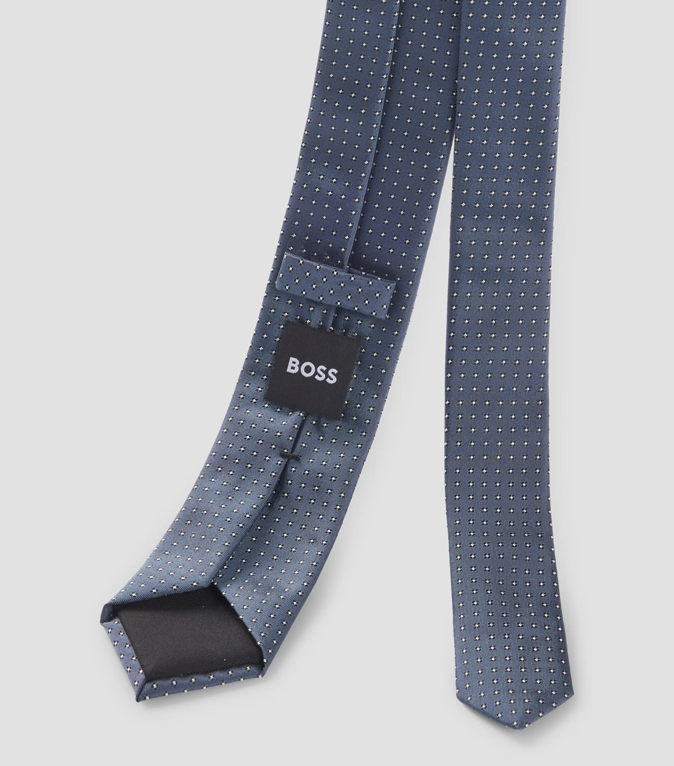 Boss Corbata de mezcla de seda con dibujo tejido en jacquard Hombre