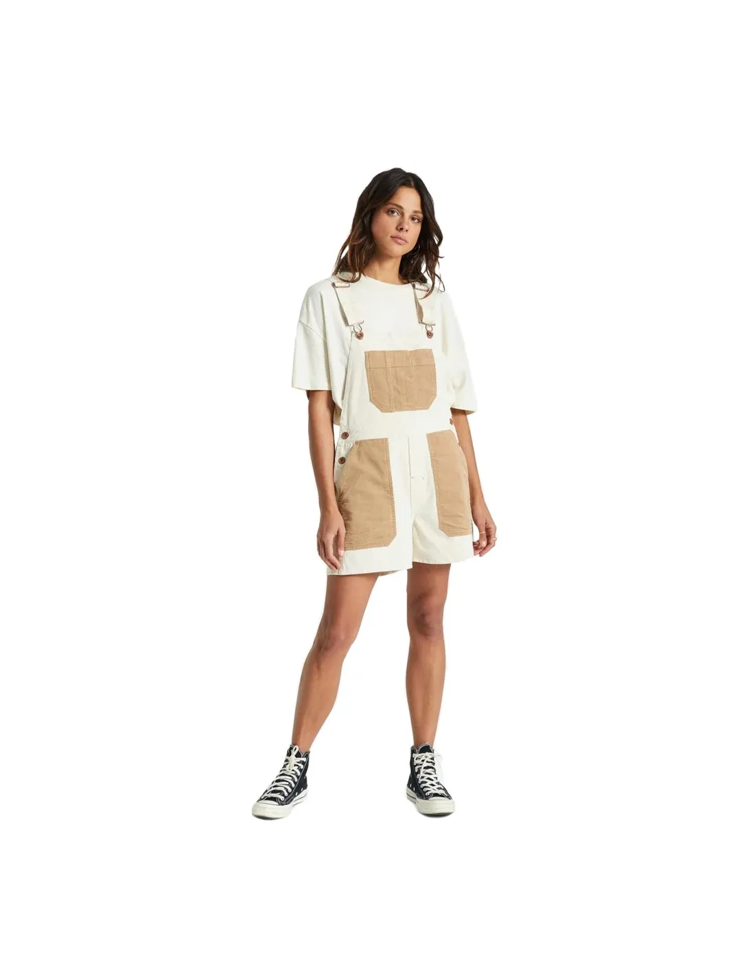 BRIXTON COSTA SHORT OVERALL NATURAL