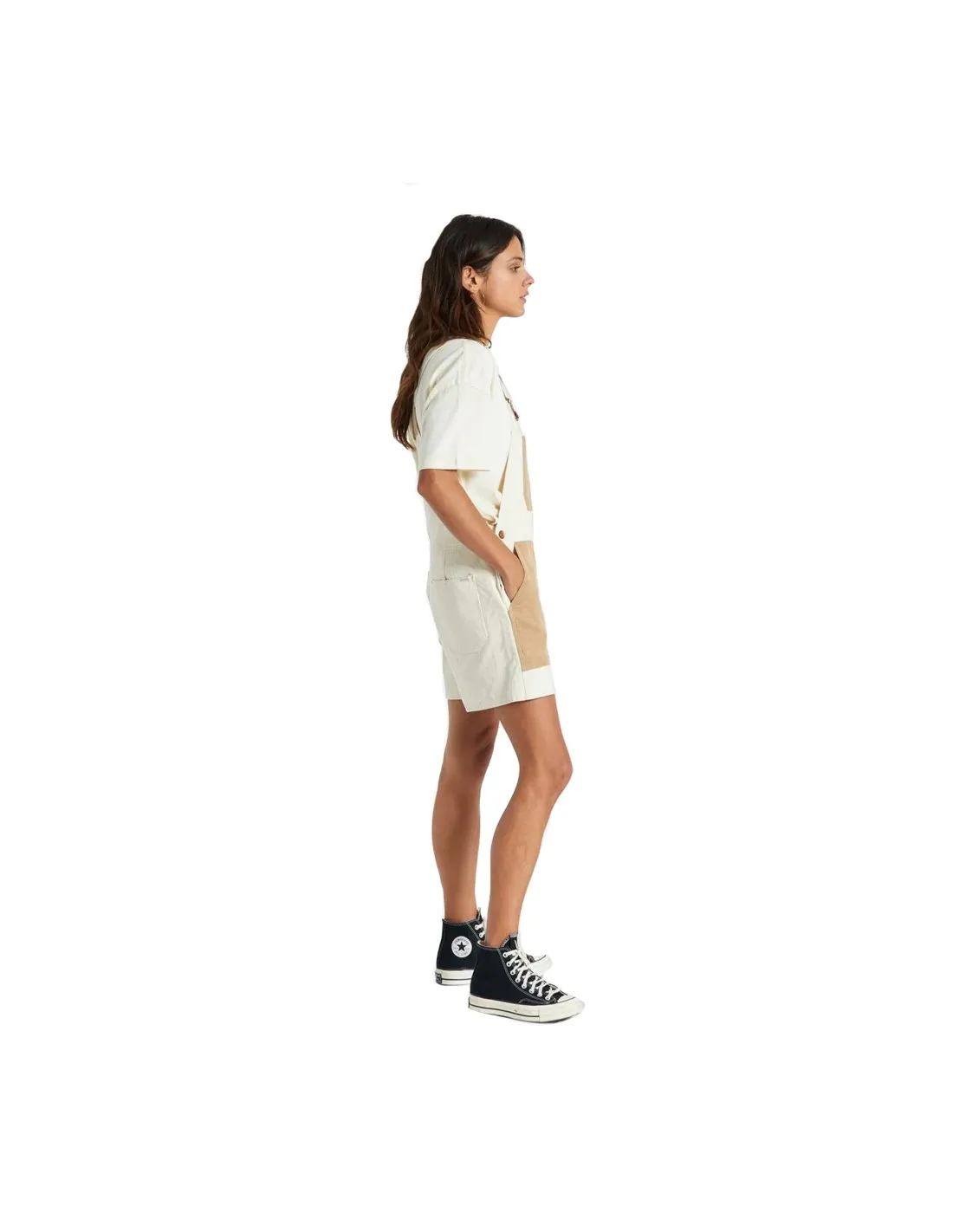 BRIXTON COSTA SHORT OVERALL NATURAL