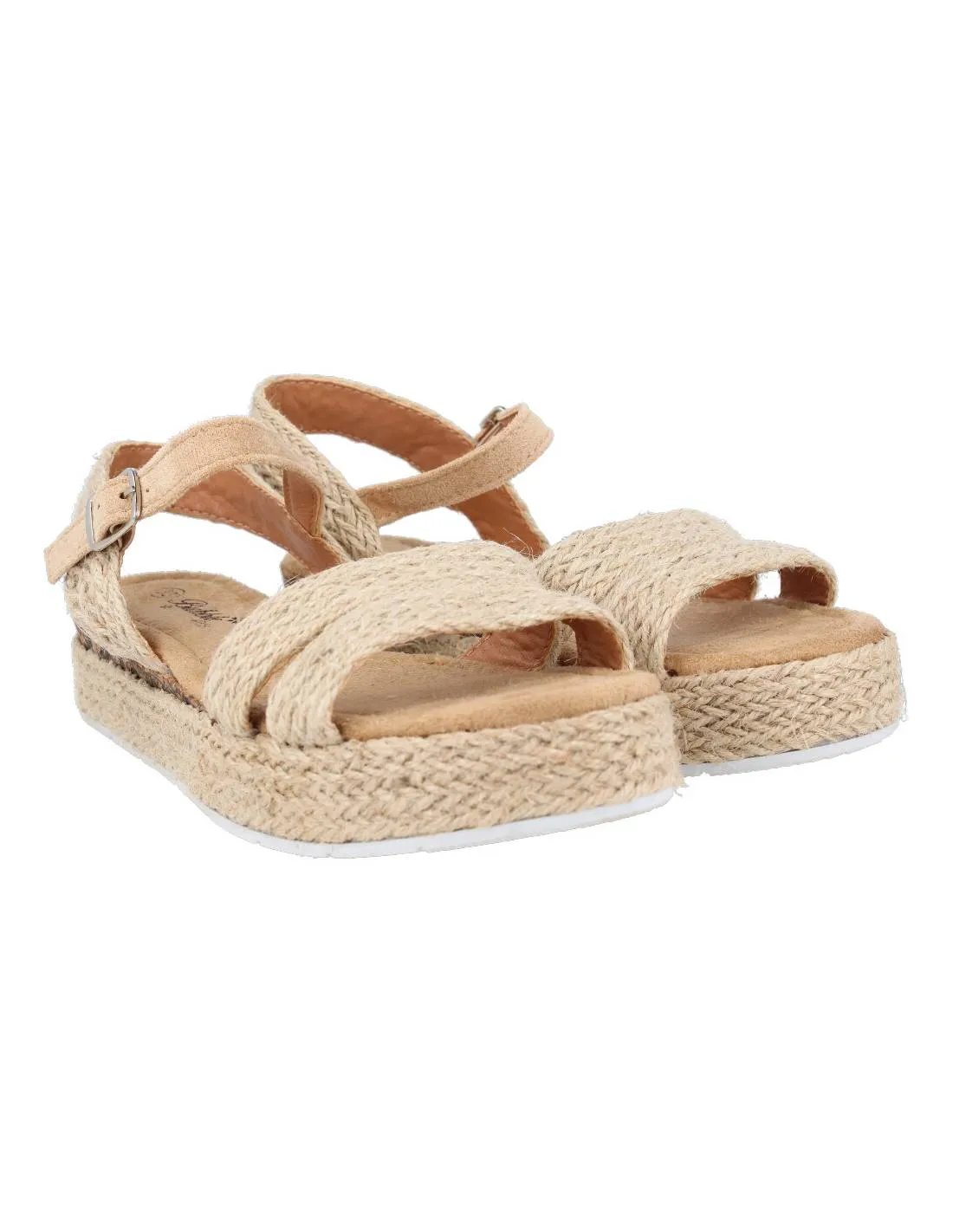 BUBBLE KIDS  SANDALIA PLATAFORMA NIñA YUTE NATURAL