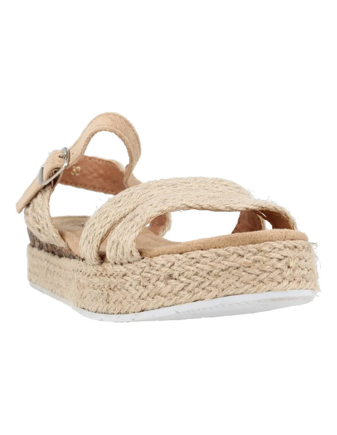 BUBBLE KIDS  SANDALIA PLATAFORMA NIñA YUTE NATURAL