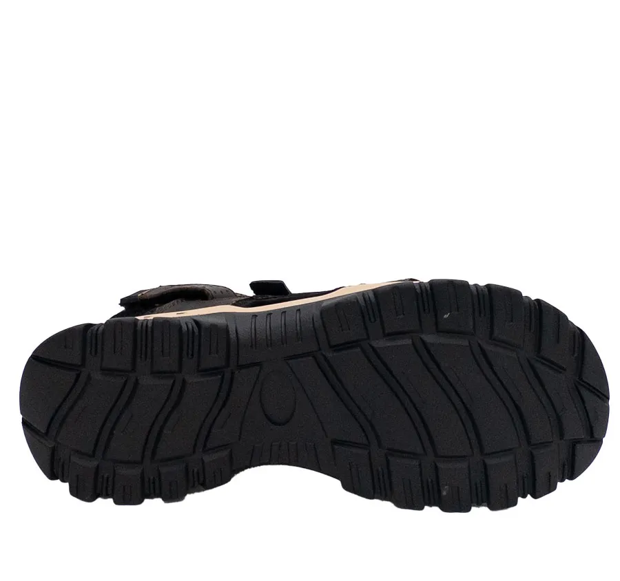 CALIFORNIANA PAREDES VP22172 SANDALIA TIRAS PIEL CÓMODA CIERRE TRES SUJECIONES ZAPATO DE HOMBRE MARRON PLANTA CONFORT 28263