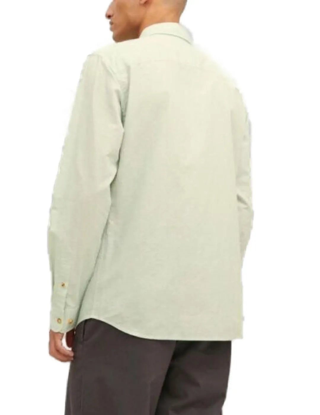 Camisa Jack&Jones Summer verde de lino para hombre