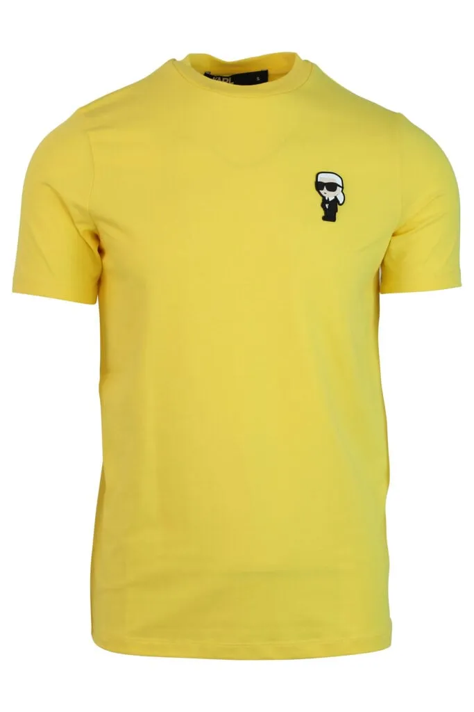Camiseta amarilla con logo de goma