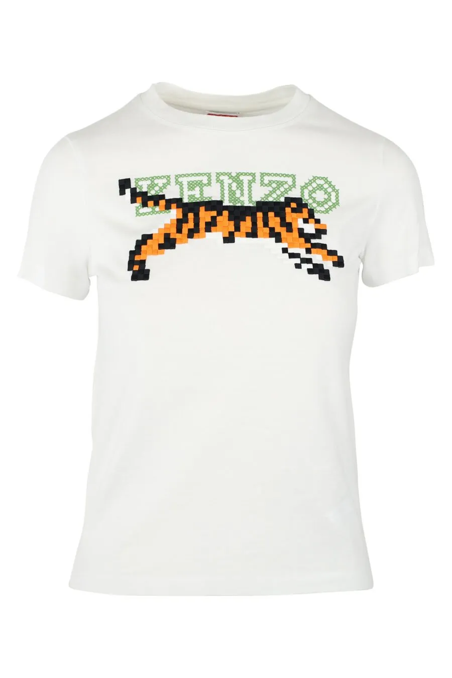 Camiseta blanca con maxilogo tigre
