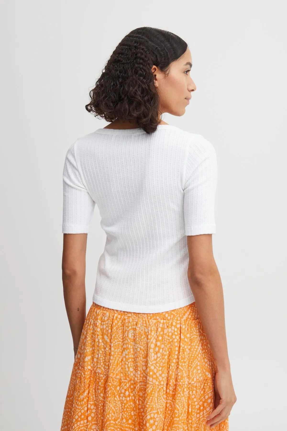Camiseta B.Young Rilki Button Optical White
