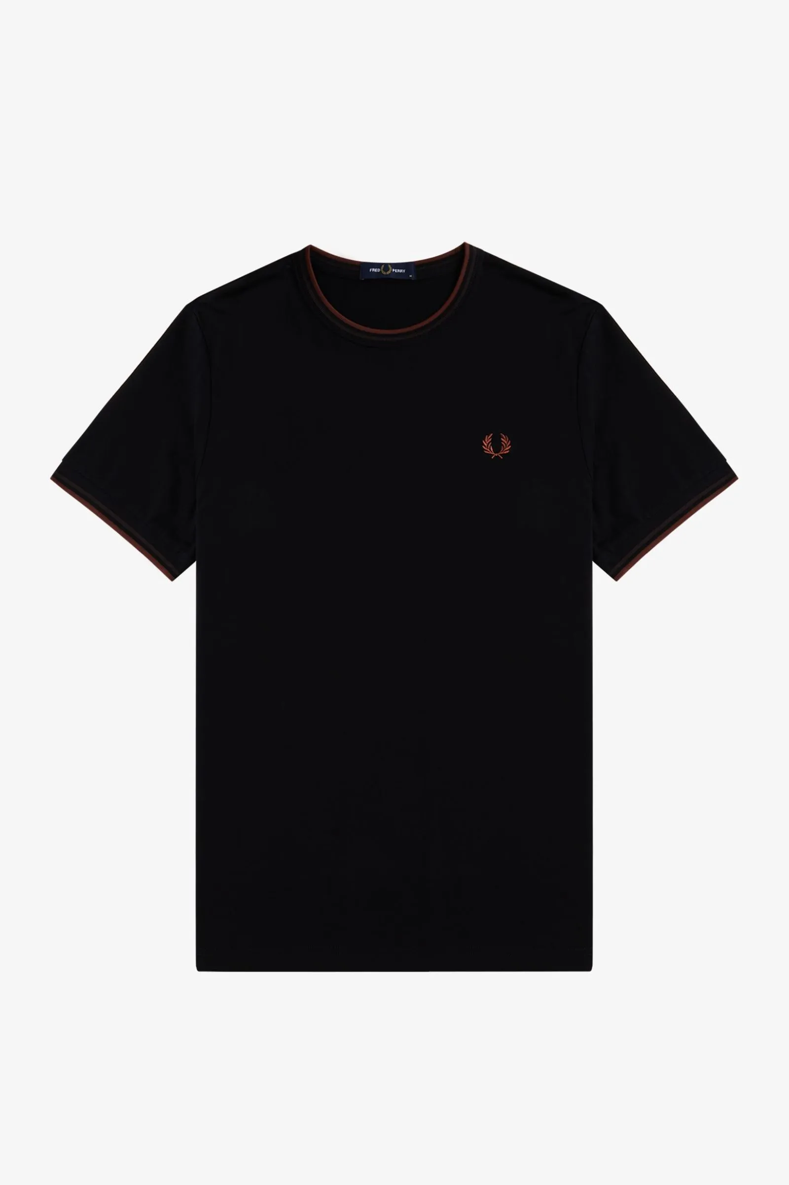 Camiseta con ribete con dos franjas