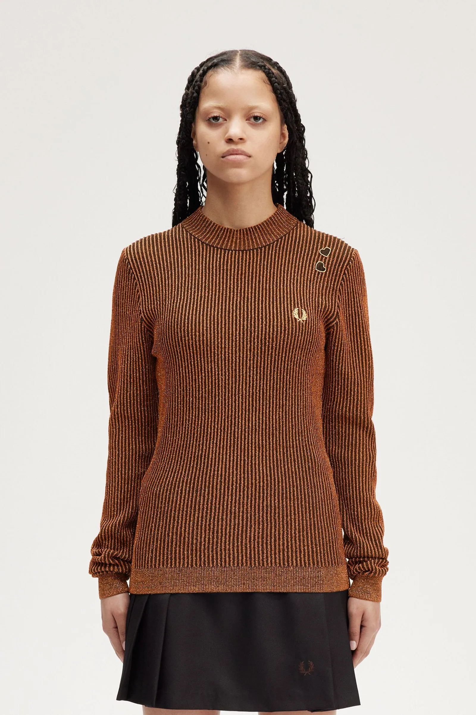 Camiseta de canalé con cuello perkins