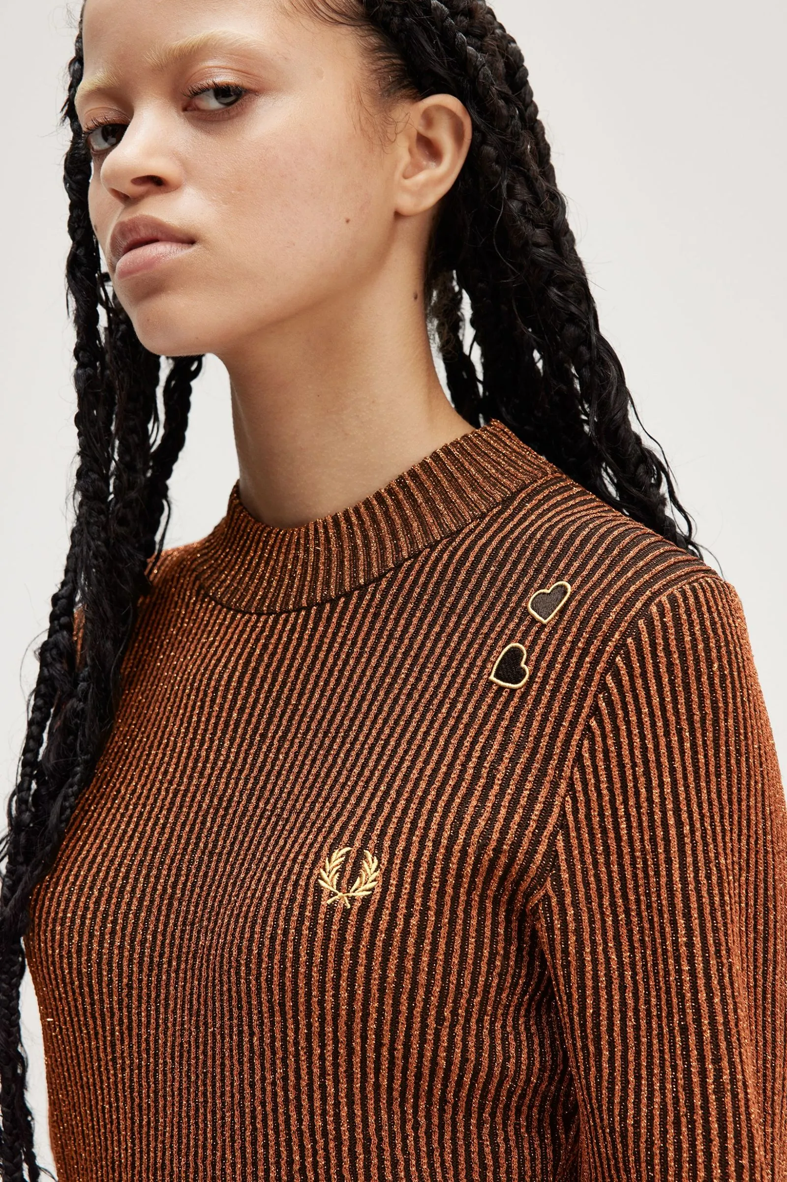 Camiseta de canalé con cuello perkins