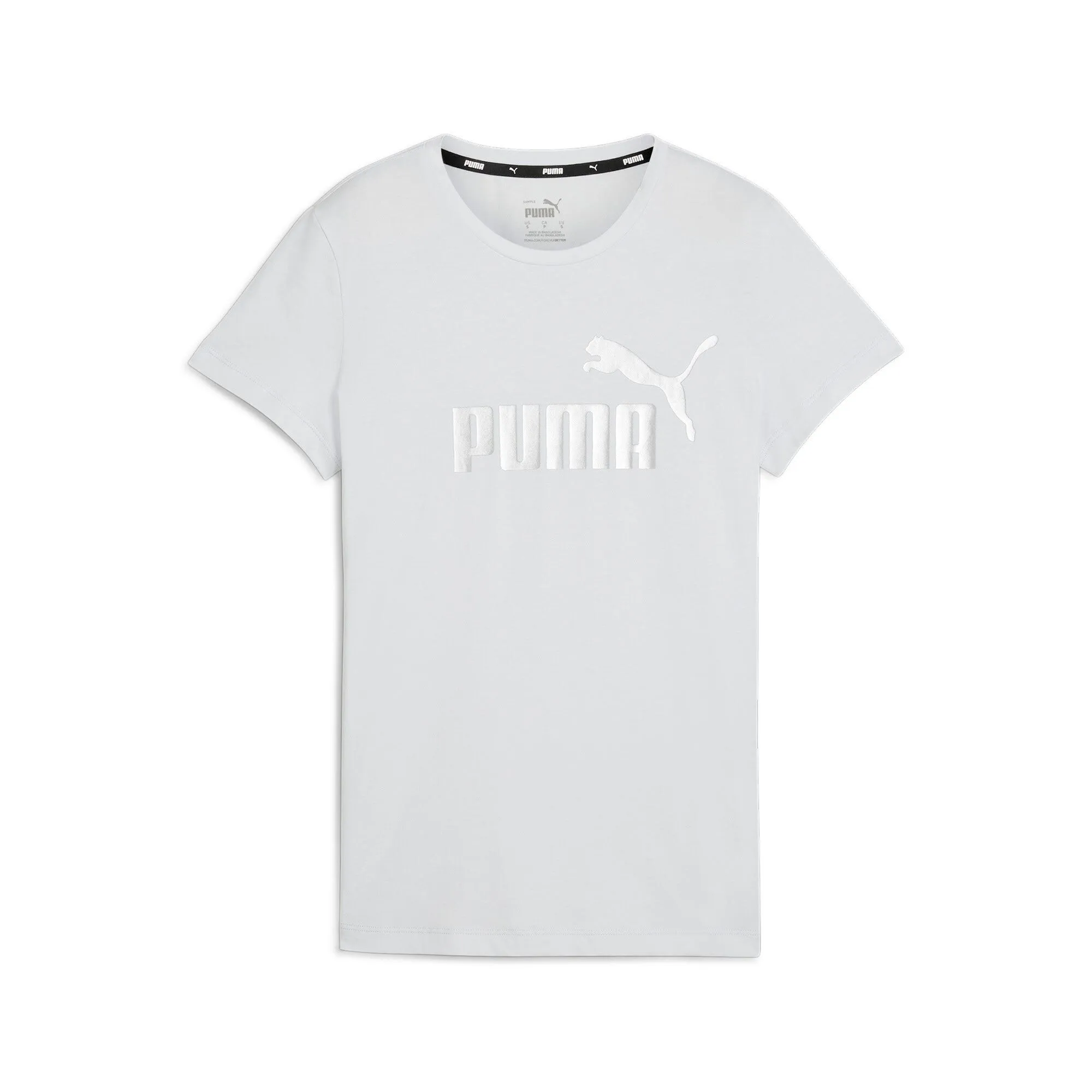 Camiseta Ess+ Metallic Logo Tee de Mujer