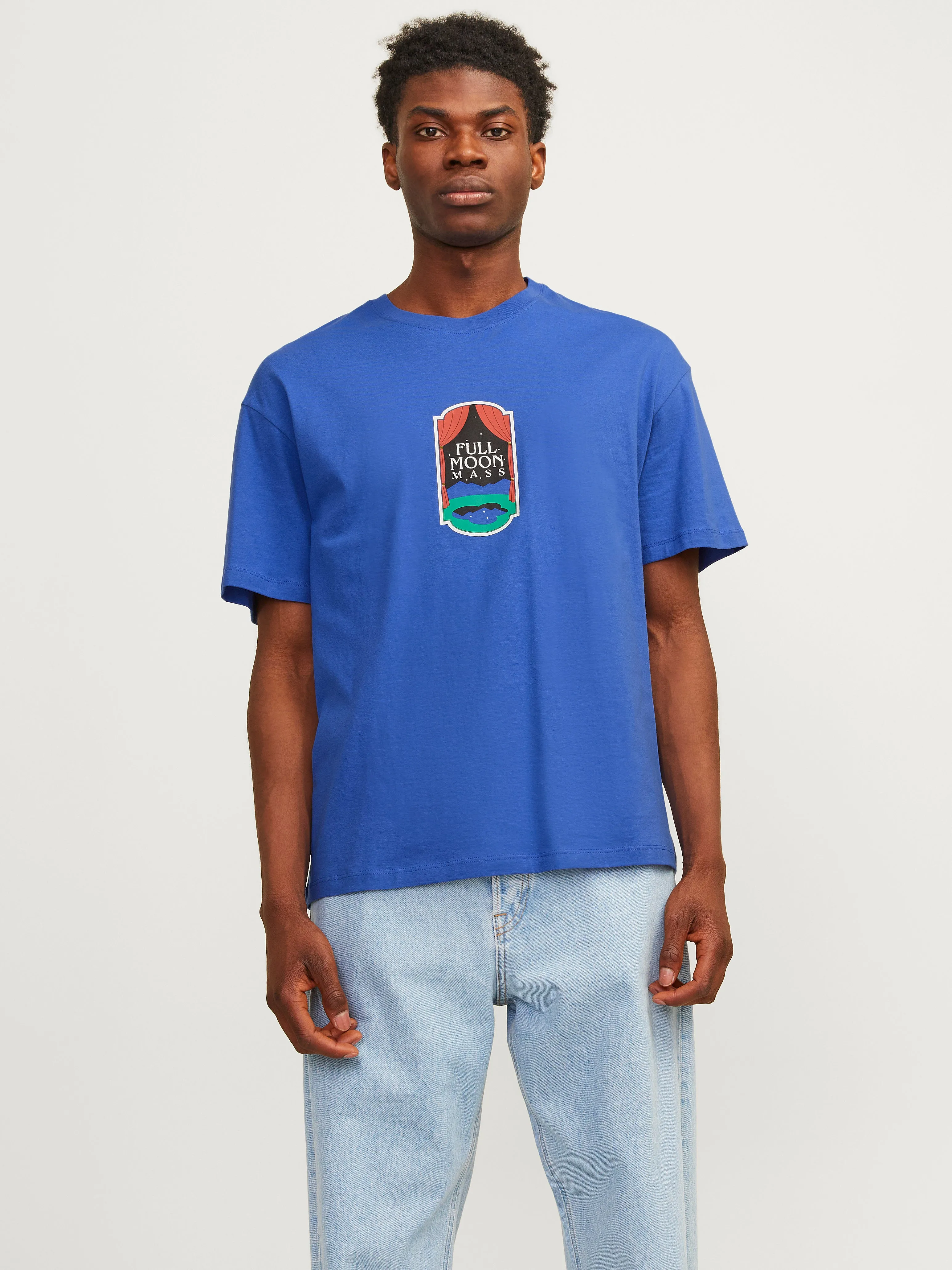 Camiseta Estampado Cuello redondo | Azul intermedio | Jack & Jones®