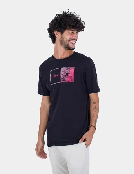 CAMISETA HURLEY EVD HALFER GRADIENT  BLACK