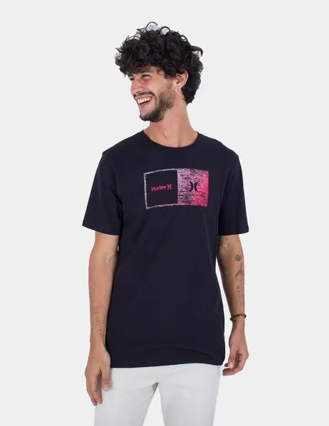 CAMISETA HURLEY EVD HALFER GRADIENT  BLACK