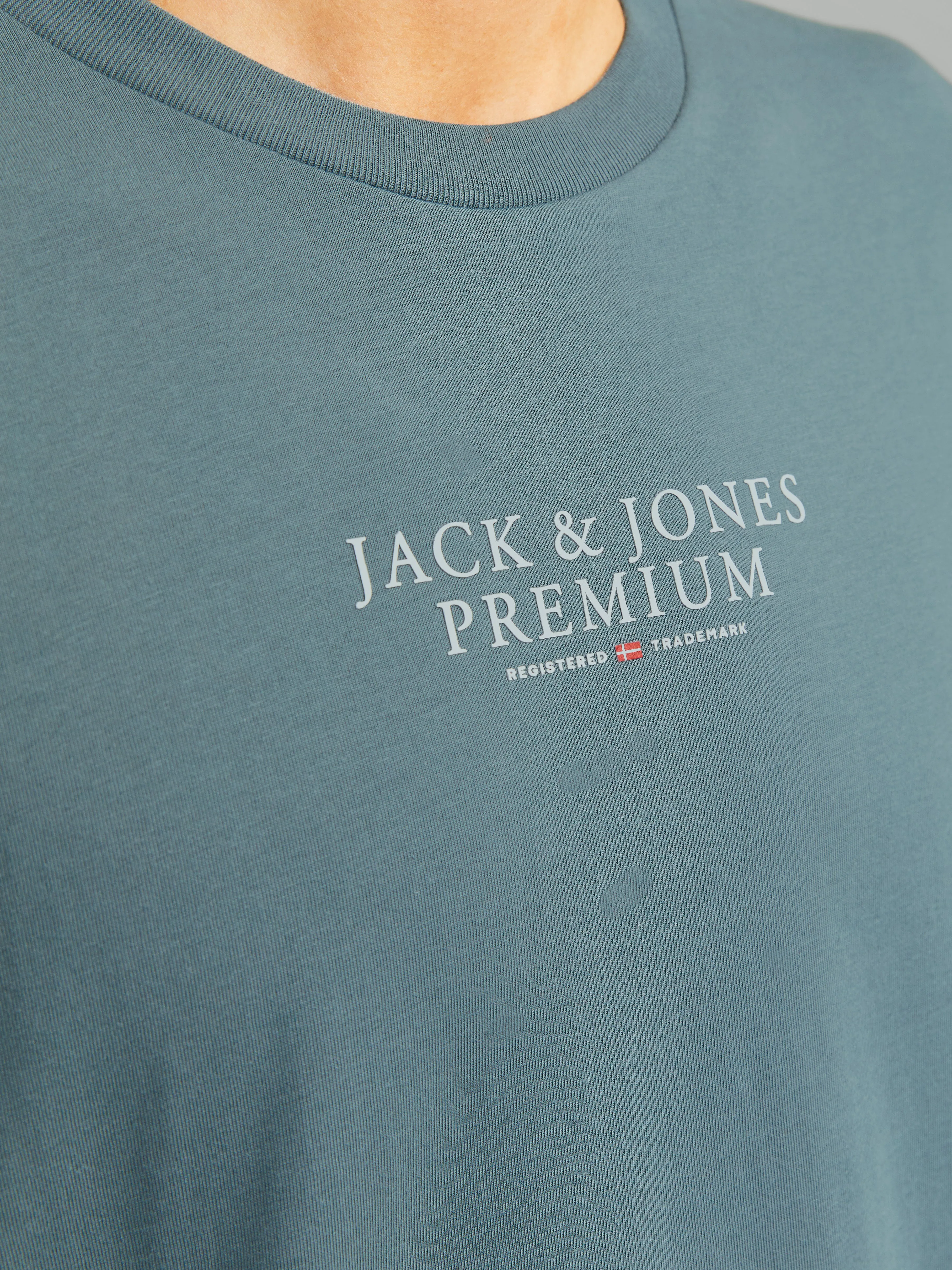Camiseta Logotipo Cuello redondo | Azul intermedio | Jack & Jones®