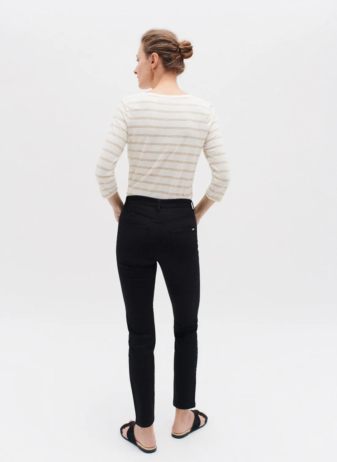 CAROLL TONYB  PANTALóN SLIM DE MEZCLA DE ALGODóN EN NEGRO