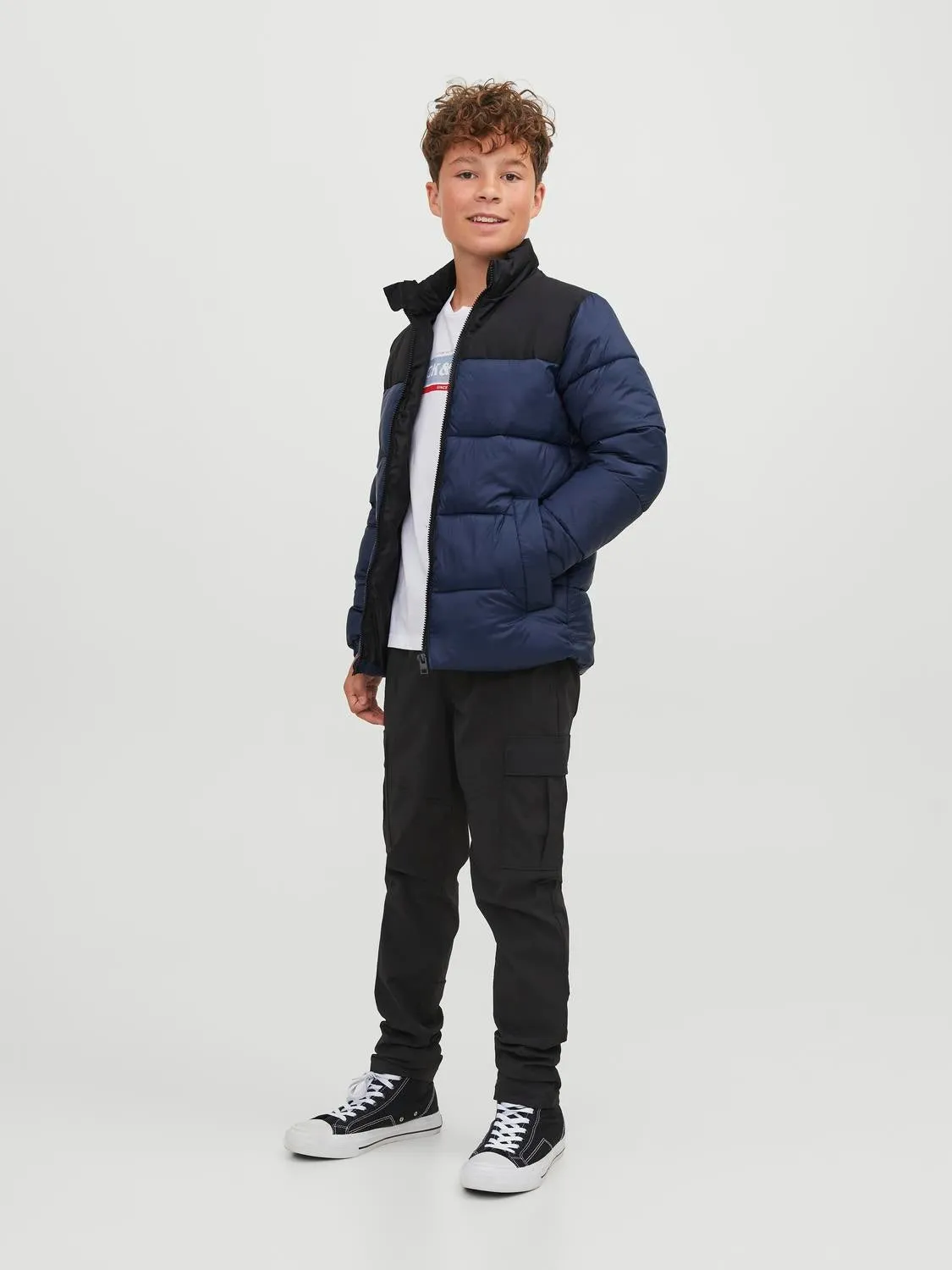 Chaqueta corta acolchada Junior | Azul oscuro | Jack & Jones®