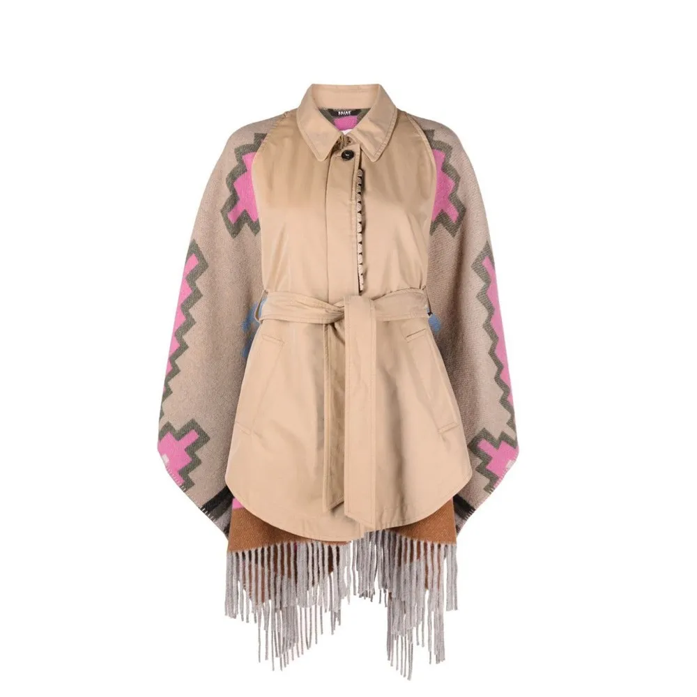 Chaquetón Bazar Deluxe S9203500 Color Camel y Estampado Étnico