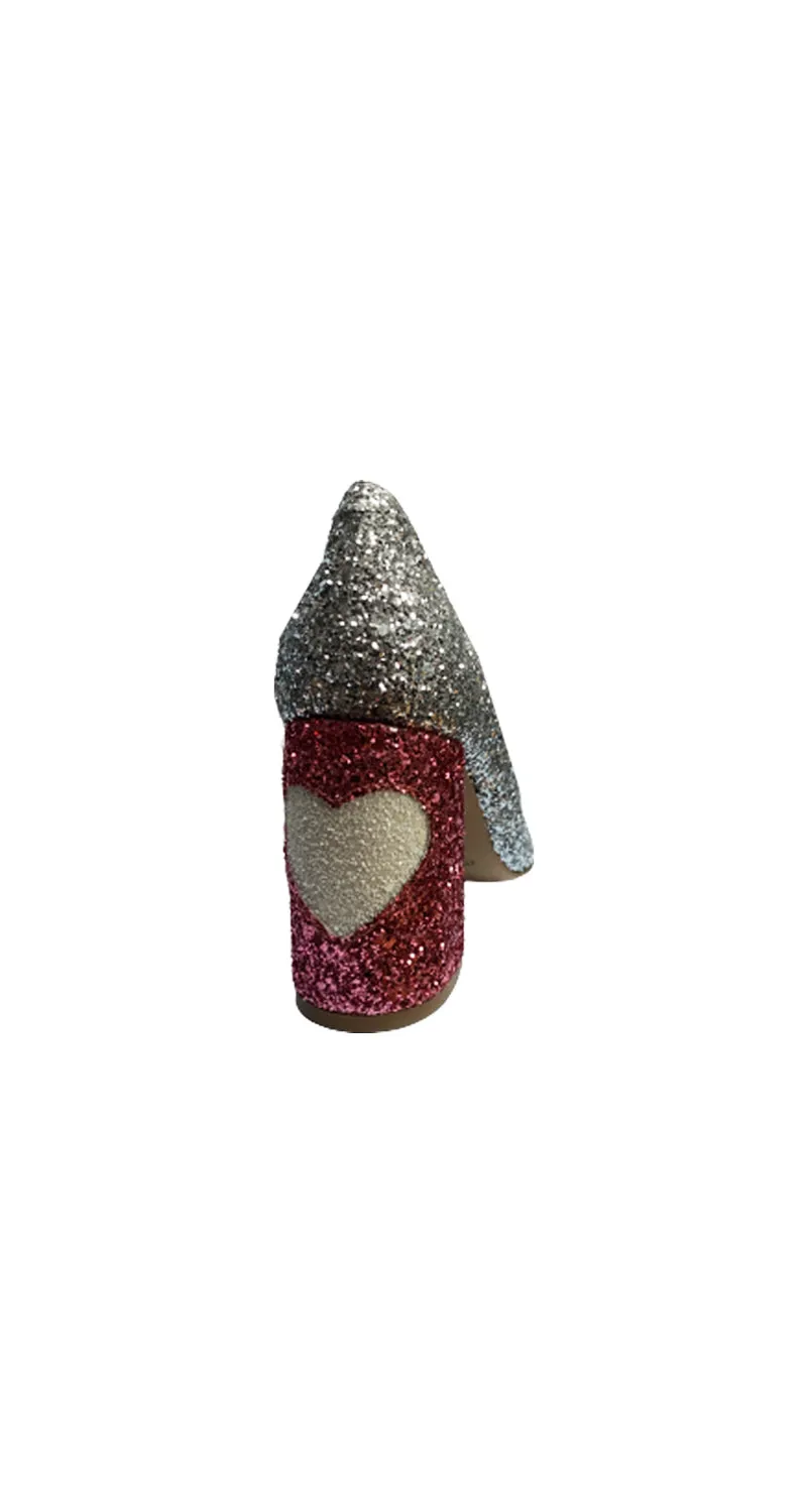 CHIARA FERRAGNI Glitter Color Block Pumps