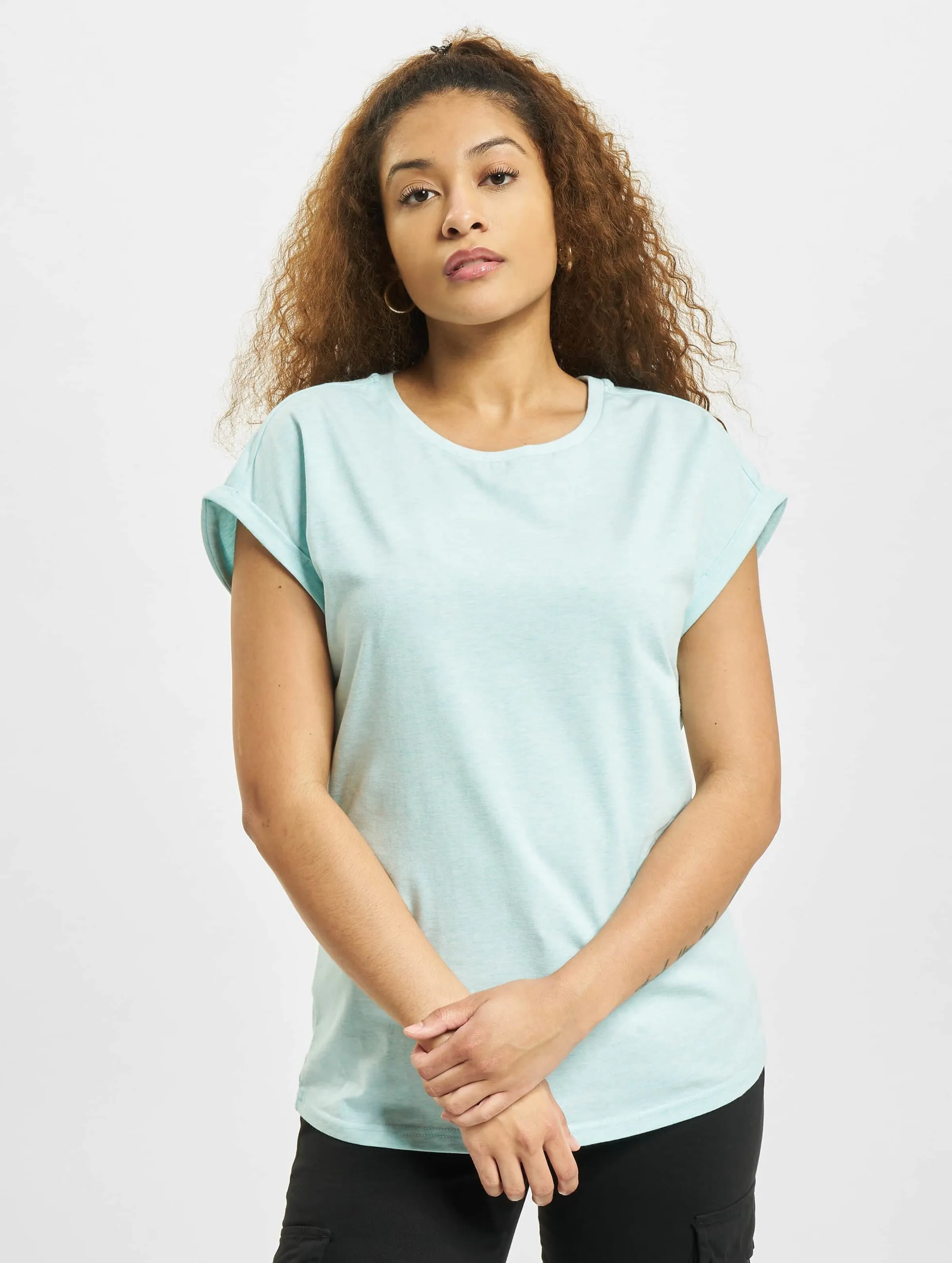 Color Melange Extended Shoulder