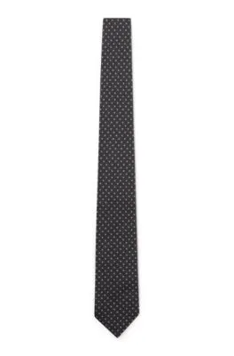 Corbata de mezcla de seda con dibujo tejido en jacquard