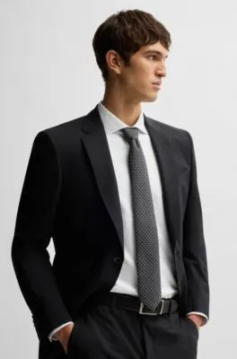 Corbata de mezcla de seda con dibujo tejido en jacquard