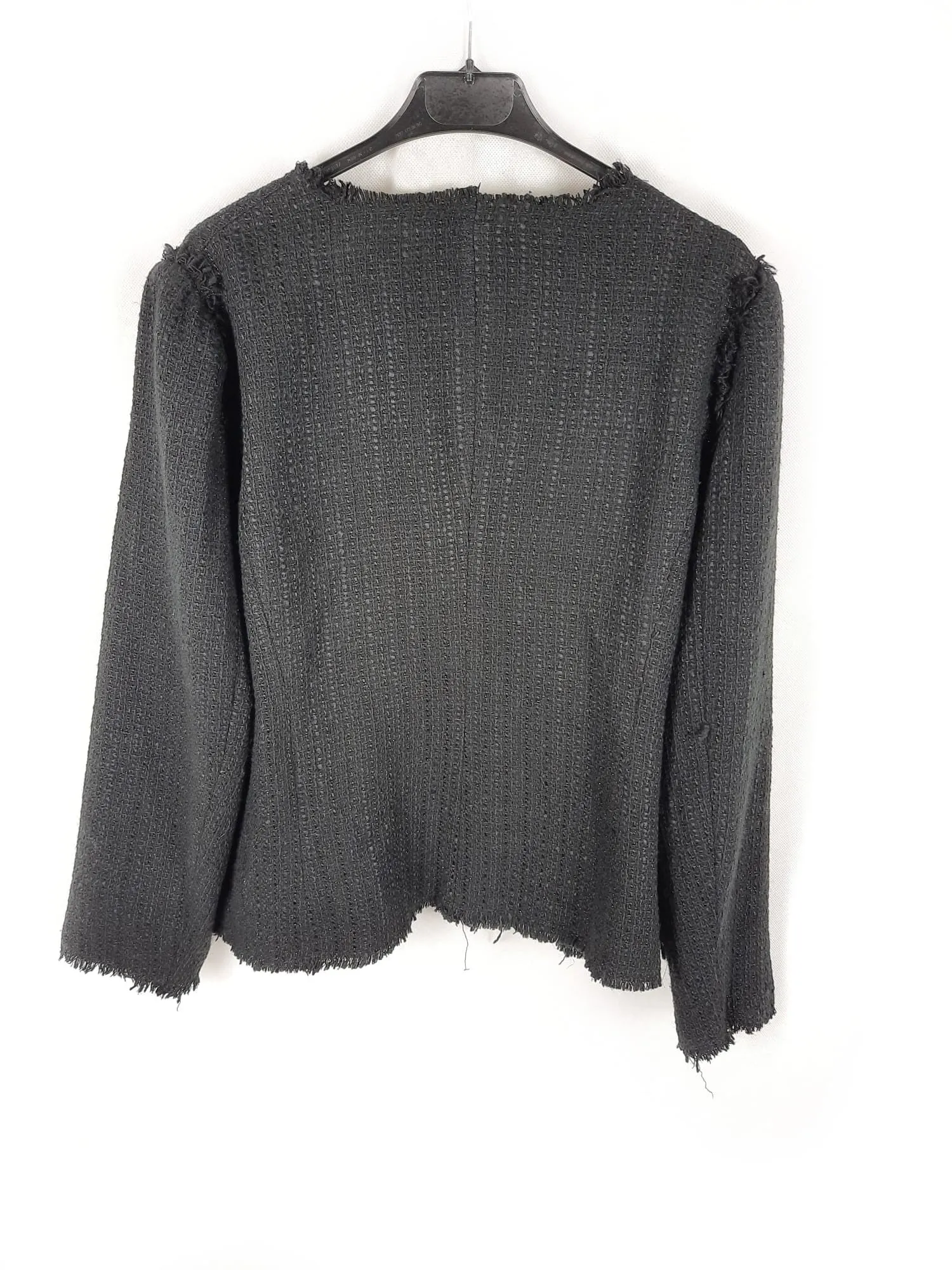 CORTEFIEL.Chaqueta tweed negra T.xl