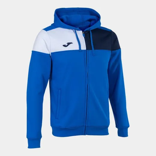 CREW V ZIPUP HOODIE ROYAL NAVY WHITE
