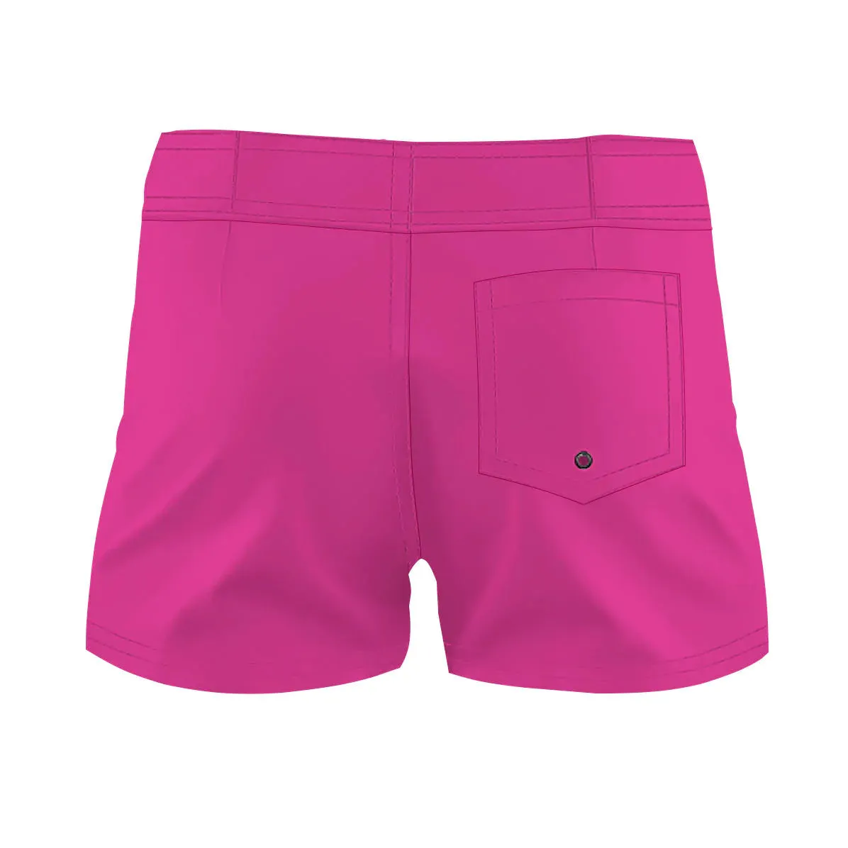 DARK PINK SOLID COLOR  WOMEN BOARD SHORTS