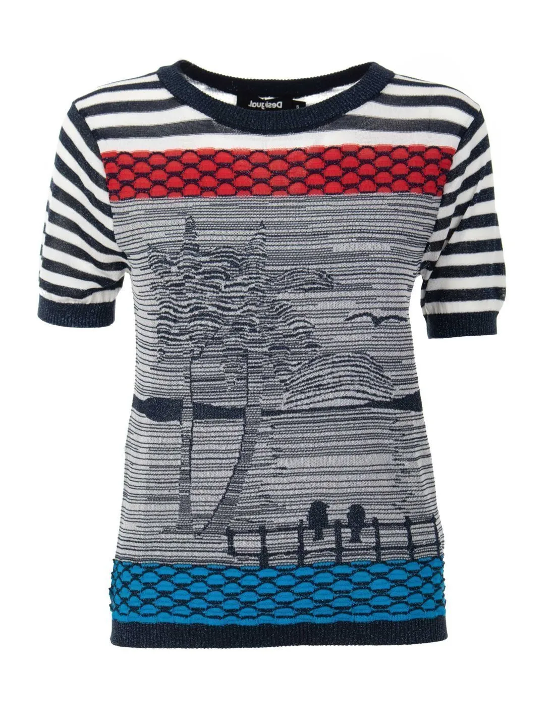DESIGUAL  CAMISETA MULTICOLOR SUN MUJER