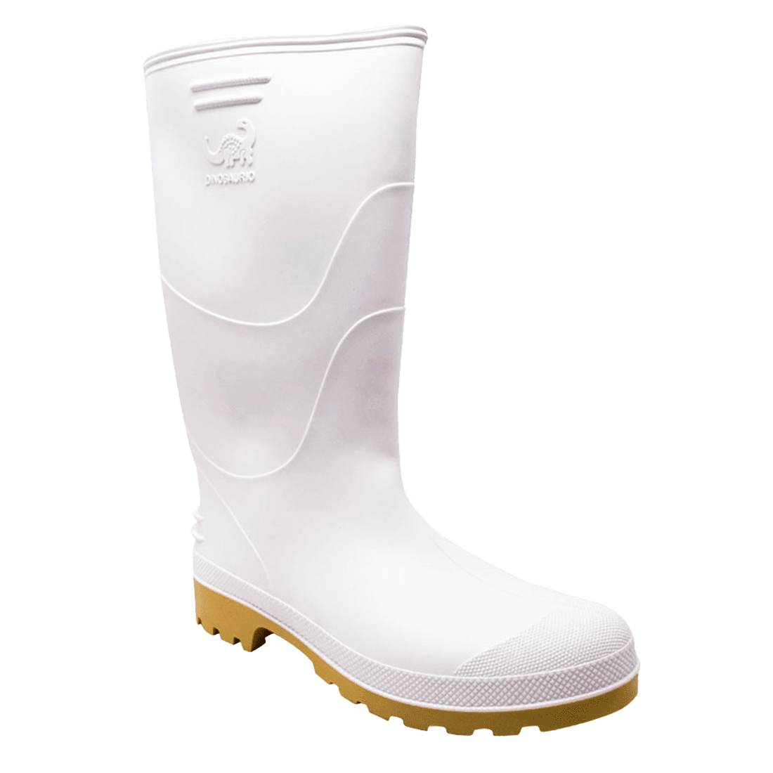 DINOSAURIO PP1015B11 TALLA 44 PAR DE BOTAS DE PVC ANTIDESLIZANTES BLANCAS ALTAS