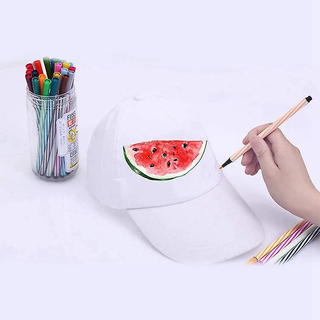 Diy Kids Gorra de béisbol, 10 piezas gorras de béisbol blancas Niños Arte Pintar sombreros