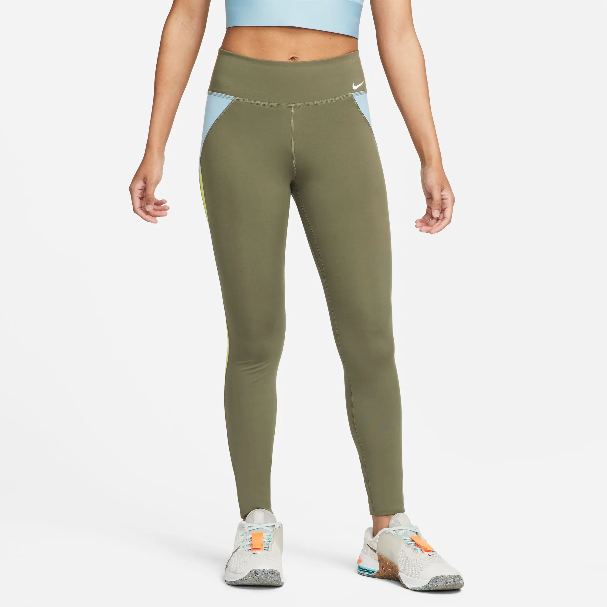 DRIFIT ONE COLORBLOCKED MIDRISE MALLA MUJERES