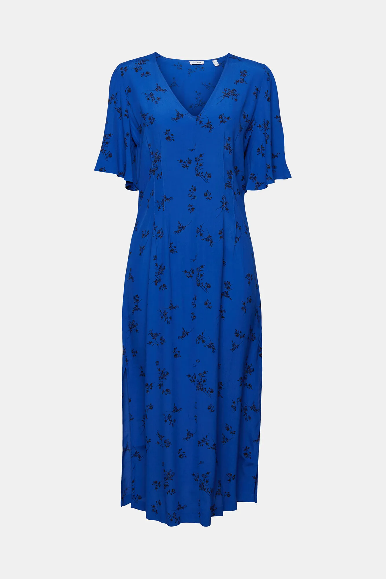 Esprit Vestidon midi de viscosa con estampado floral