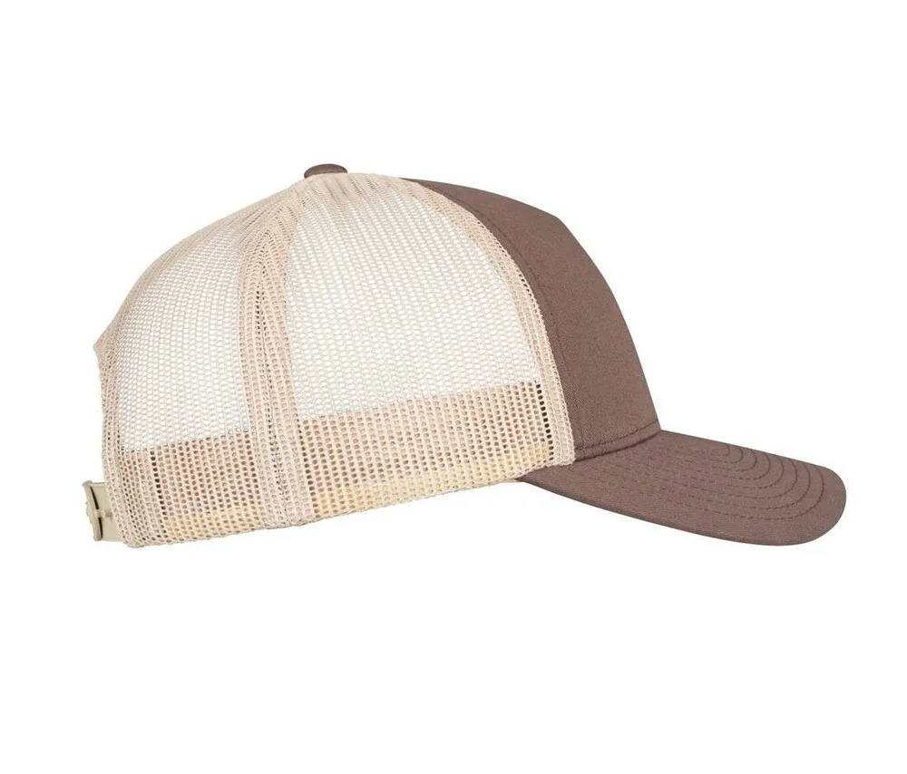 FLEXFIT F6506T  5PANEL RETRO TRUCKER 2TONE CAP  BROWN/ KHAKI