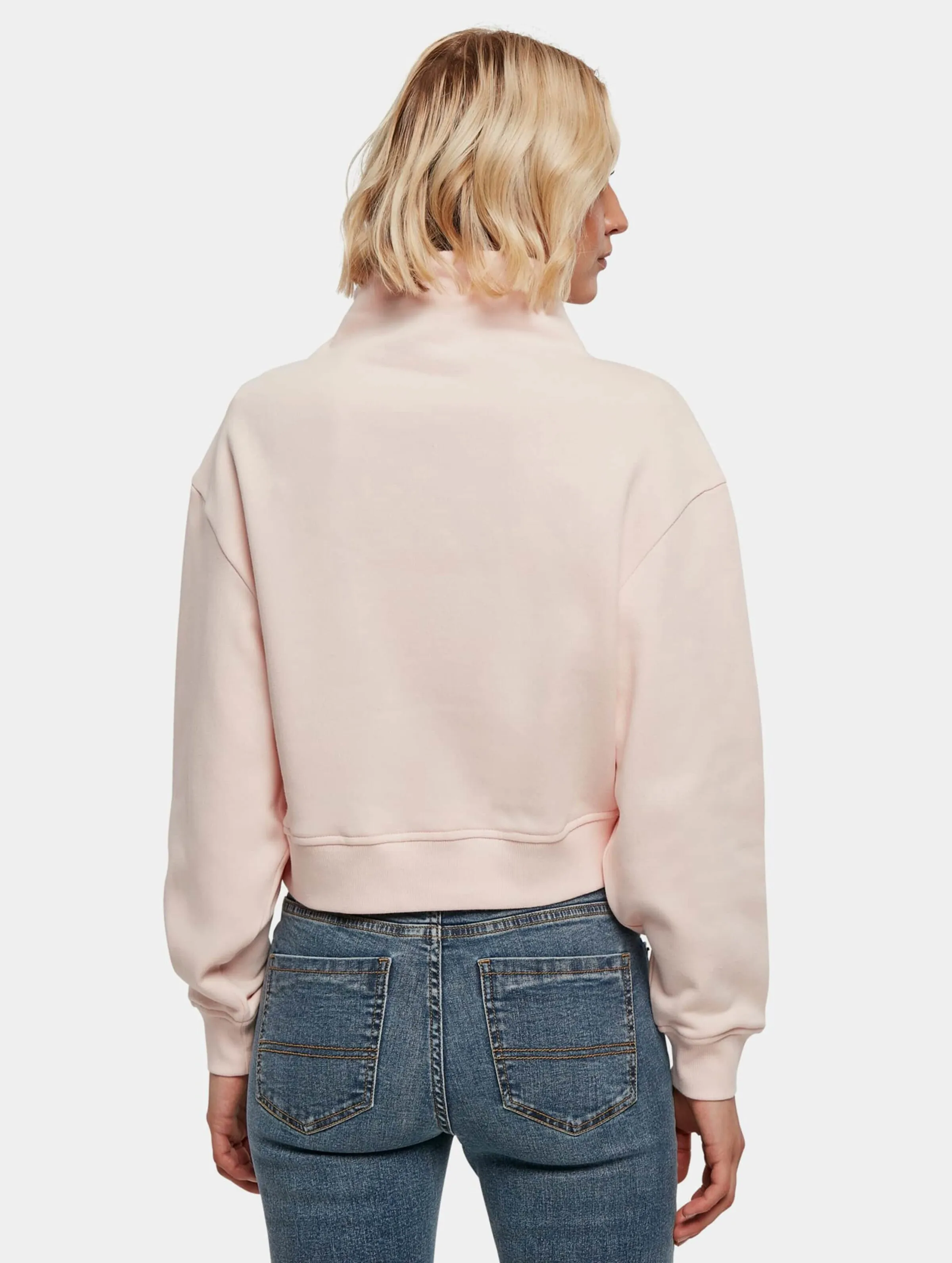Ladies Organic Short High Neck Crew
