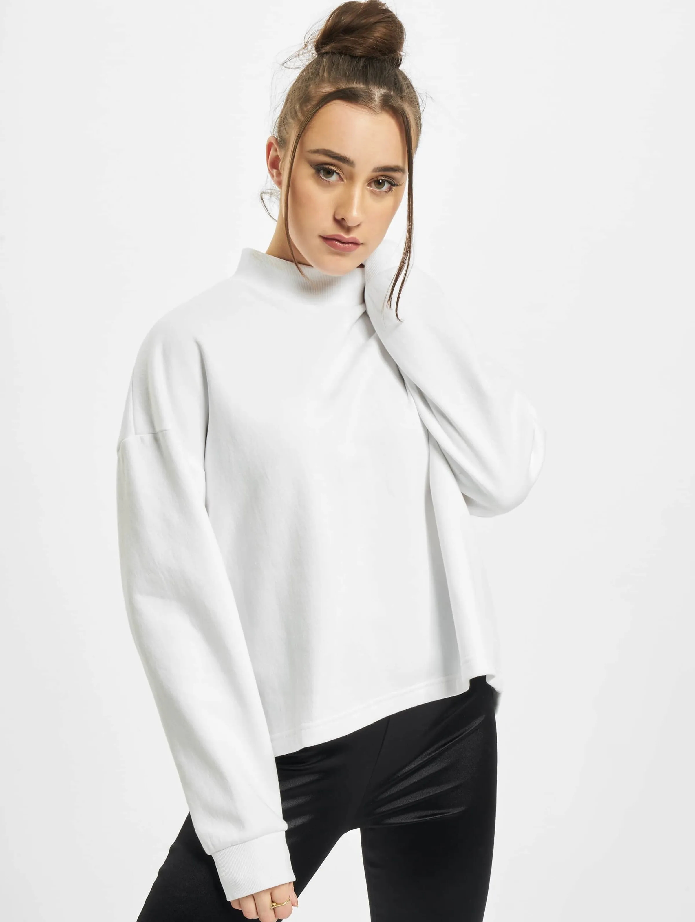 Ladies Oversized High Neck Crew
