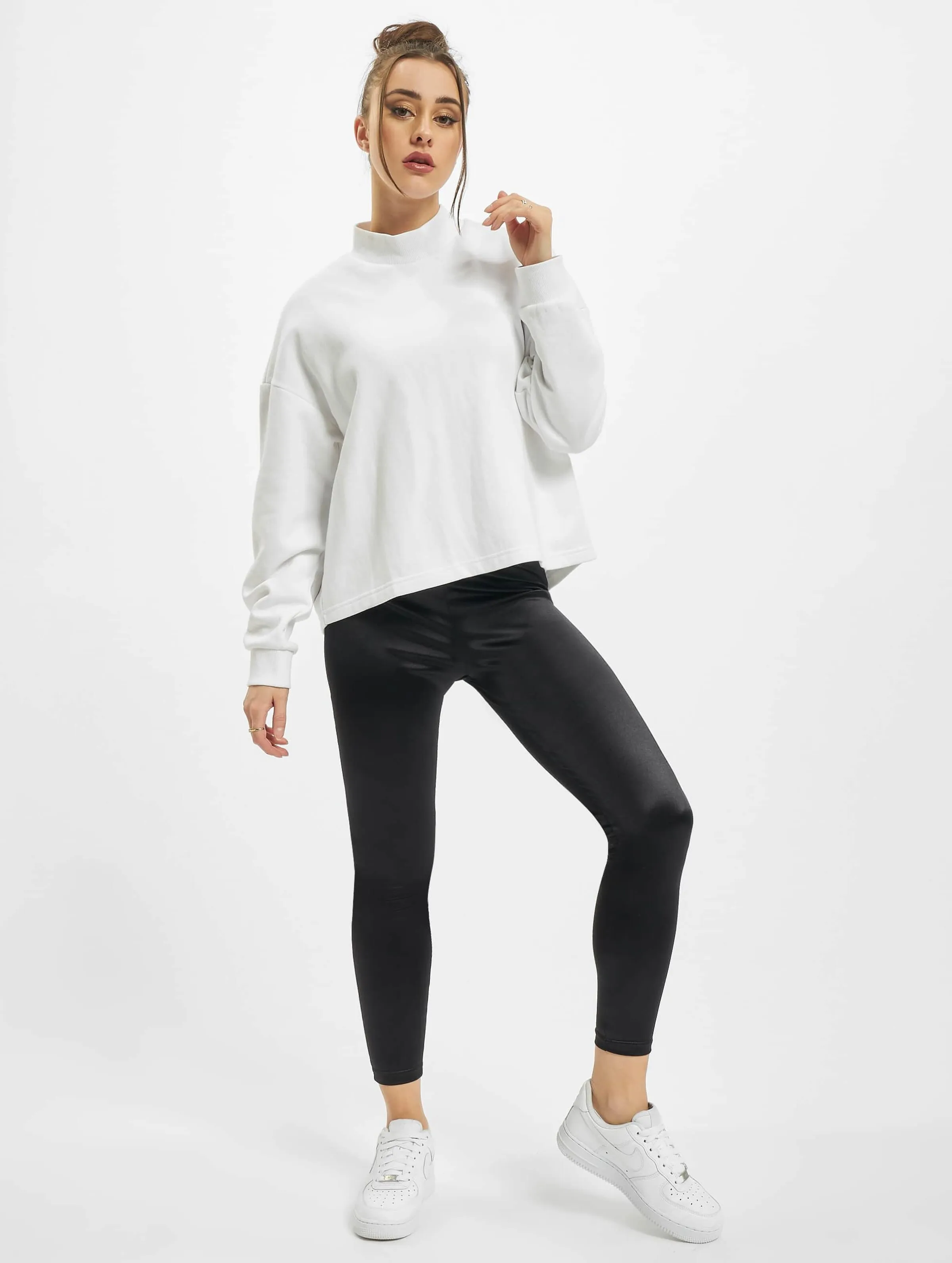 Ladies Oversized High Neck Crew